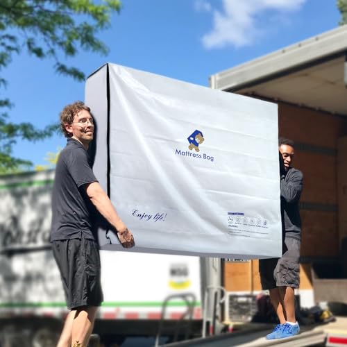 Twin Size Mattress Bag - 6 Mil Waterproof Zippered Cover for Moving