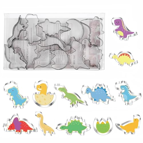 MrCookie Dinosaur Cookie Cutters Set, Mini Stainless Steel – Dinosaur 1