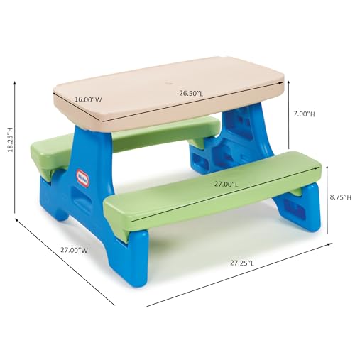 Foldable Kids Picnic Table for Indoor and Outdoor Play