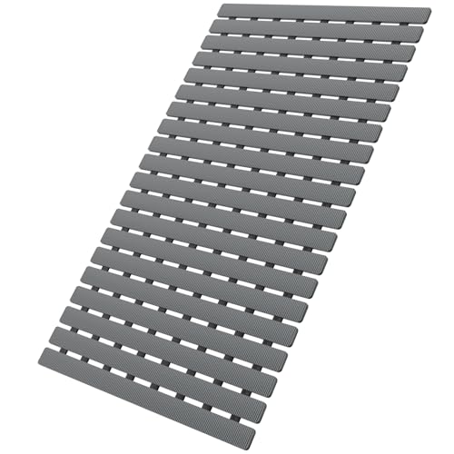 Non-Slip Bathtub Mat with Suction Cups and Drain Holes - 27.5 x 15.7 Inch