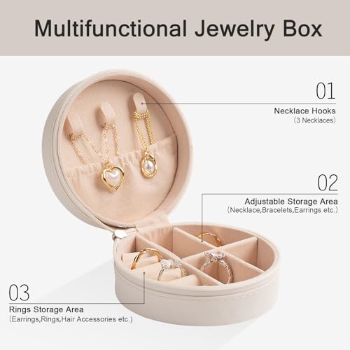 Mindoub Volleyball Travel Jewelry Case 18-Pack Round Portable Organizer for Athletes & Fans