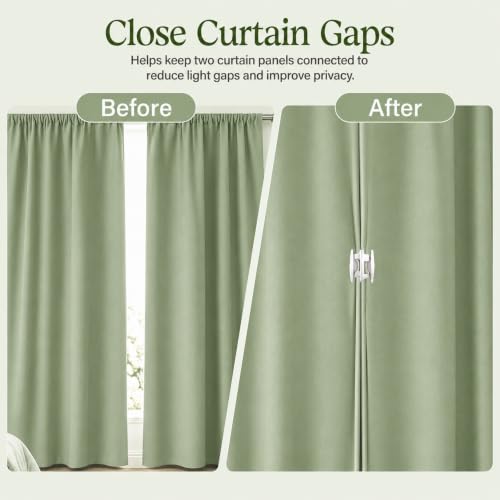 10-Pack Magnetic Curtain Clips for Gap Closure and Light Blocking