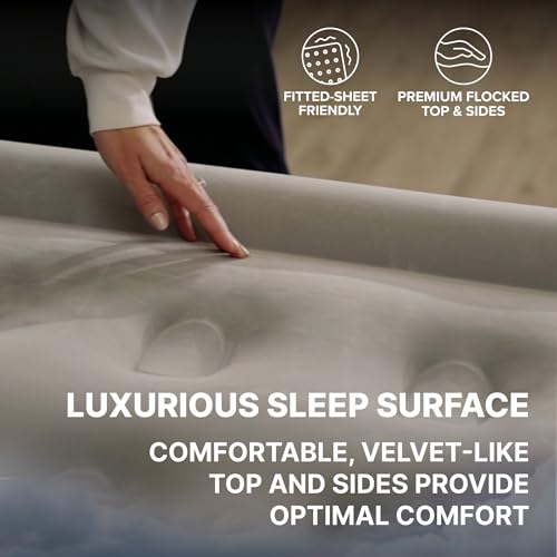 20" Raised Queen Air Mattress with Built-In Dual Pump & USB Charging Ports