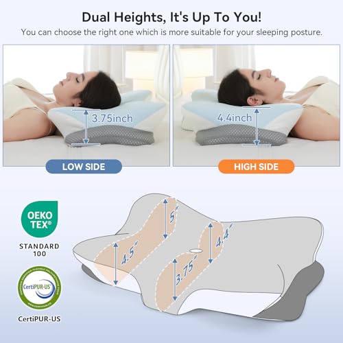 Ergonomic Memory Foam Cervical Neck Pillow for Pain Relief