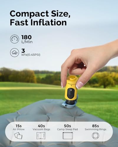 Portable Mini Electric Air Pump for Inflatables & Air Mattresses - 2oz