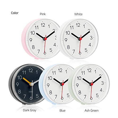 2-Way Waterproof Silent Bathroom Clock with Suction Cup