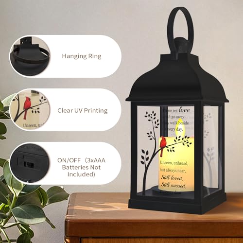 Memorial Lantern with Inscription - Sympathy Gift for Loved Ones