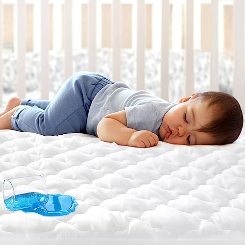 Biloban Waterproof Crib Mattress Protector Pad - 52x28 Quilted & Noiseless