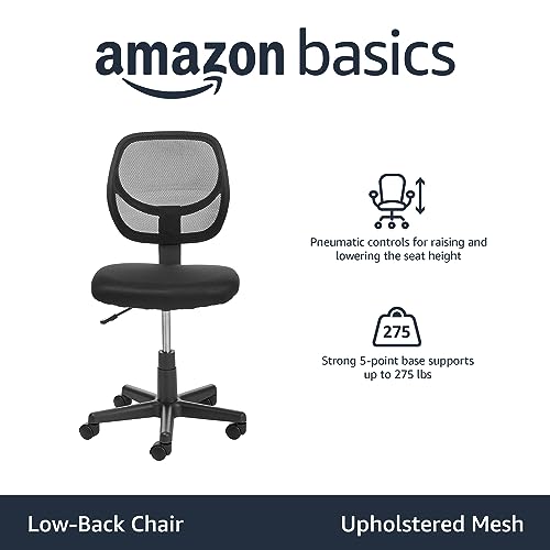 Ergonomic Low Back Office Chair with Breathable Mesh and Adjustable Height