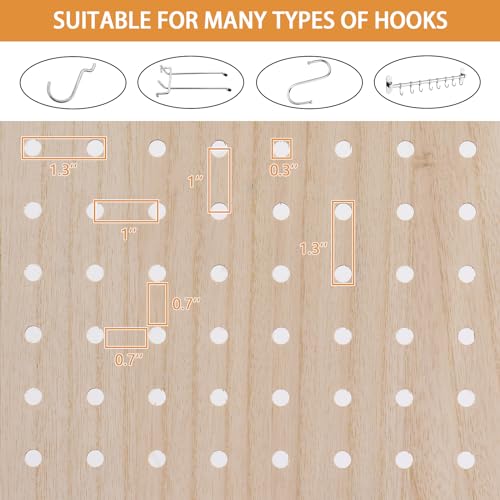 5 FT Freestanding Pegboard Room Divider, 4-Panel Folding Display Screen