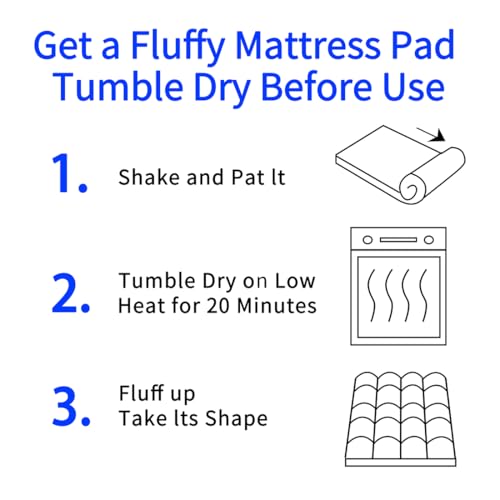 Queen Size Quilted Mattress Pad Cover - Deep Pocket, Ultra Soft