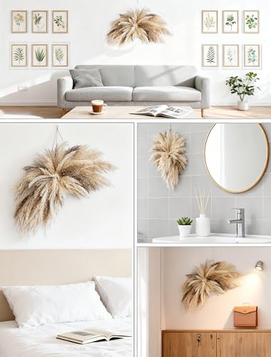 DIY Boho Dried Pampas Grass Wall Decor Kit for Home and Wedding