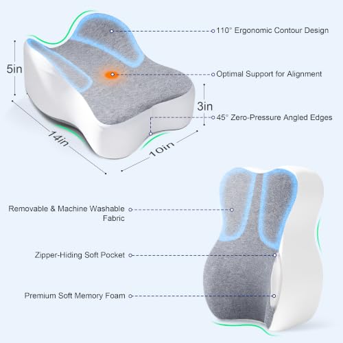 Knee Pillow for Side Sleepers | Sciatica & Back Pain Relief
