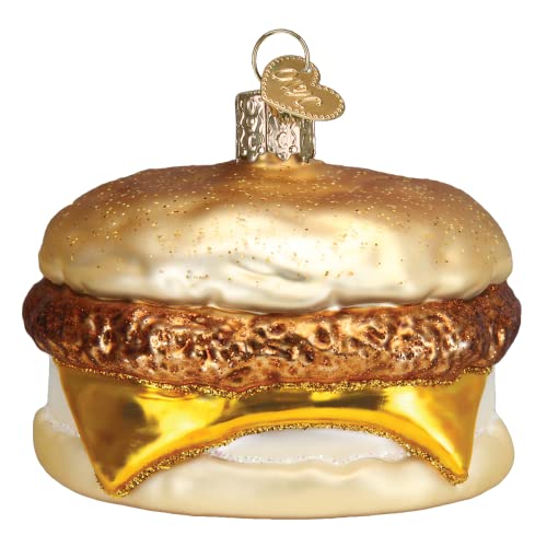 Breakfast Sandwich Glass Blown Christmas Tree Ornament