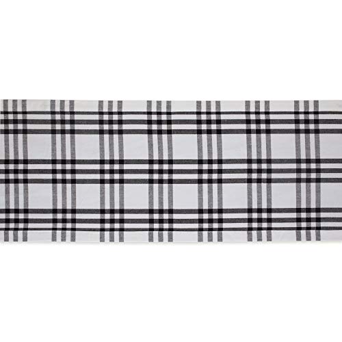DII Farmhouse Black Cotton Table Runner 14x72 inches, Home Decor