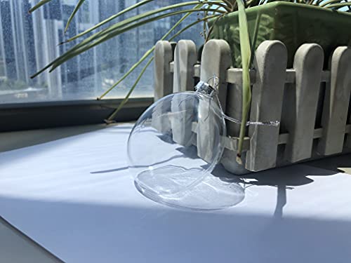 Set of 12,80mm(3-1/8 inches) Flat Round Paintable Clear Glass