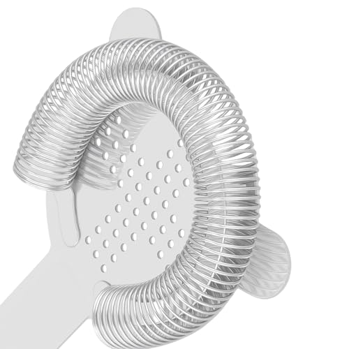 HEIHAK 10-Pack Stainless Steel Cocktail Strainers 3.9x6.5 Inch Professional Bar Tools