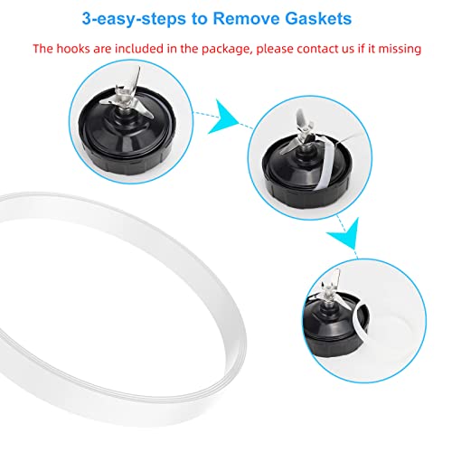3.94-inch Replacement Blender Gaskets - Food Grade Rubber Seal Ring, 5 Pack