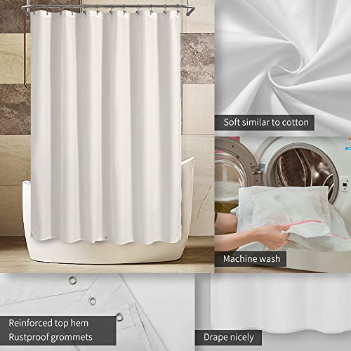 Alyvia Spring Waterproof Fabric Shower Curtain White 72x72