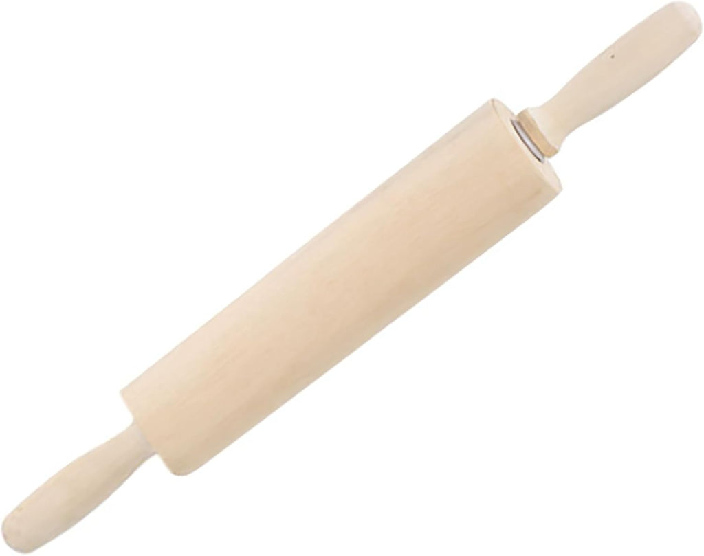 Skiennix 13.8 Inch Wooden Rolling Pin - Perfect for Kneading Dough for Bread, Pizza & Cookies