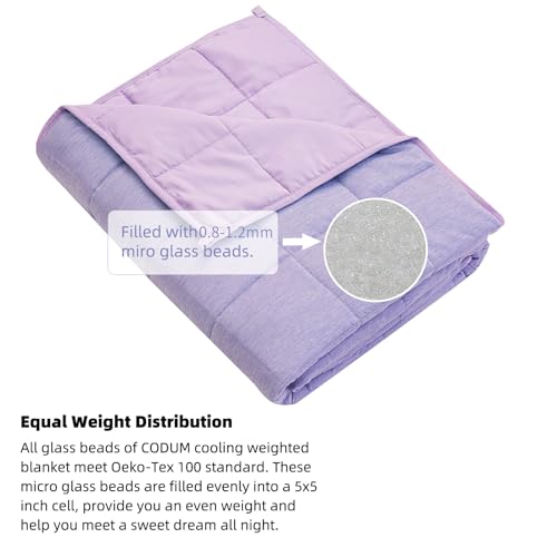 10 lb Weighted Blanket 48x72 Inch Cooling Bed Blanket for All Seasons