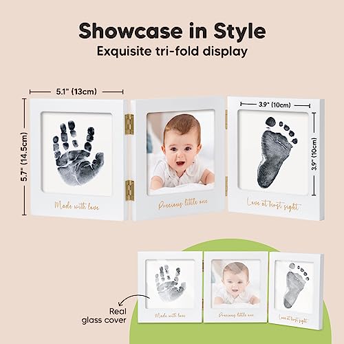 Inkless Baby Handprint and Footprint Picture Frame Kit - Newborn Keepsake