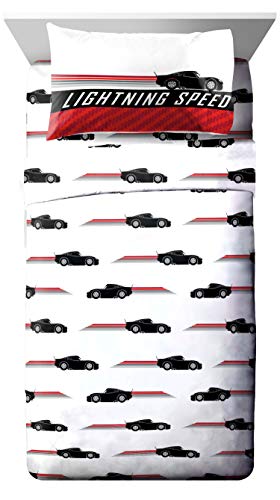 Disney Pixar Cars Twin Comforter Set - 5 Piece Kids Bedding, Gray - Variation of THIS listing: 5 Piece Twin / Gray - Cars