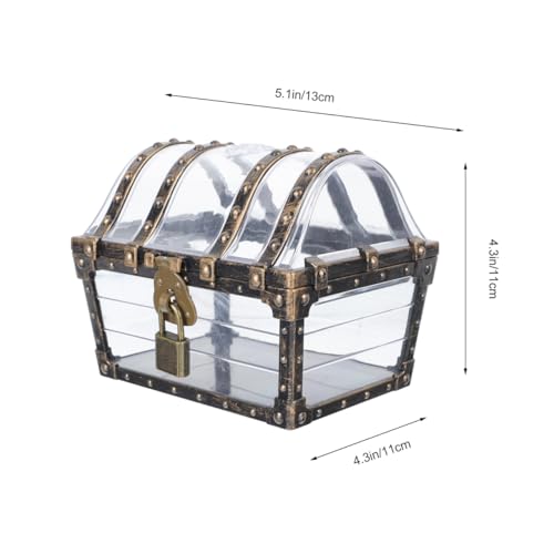 Mini Plastic Treasure Chest Box for Party Favors and Jewelry Storage