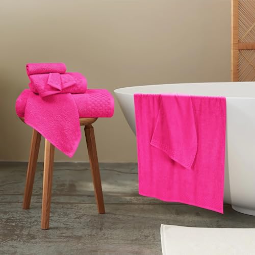 6-Piece Pure Cotton Towel Set - Soft Absorbent Bath, Hand & Washcloths