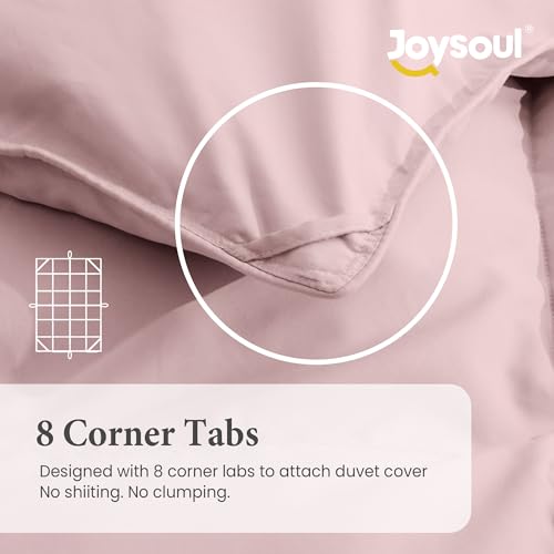 Joysoul Twin All Season Down Comforter Pink Goose Feather Duvet Insert