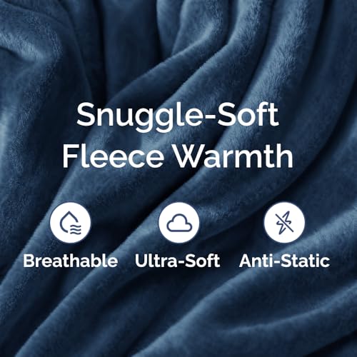 Twin Size Fleece Blanket - Ultra-Soft Warm Flannel for All Seasons