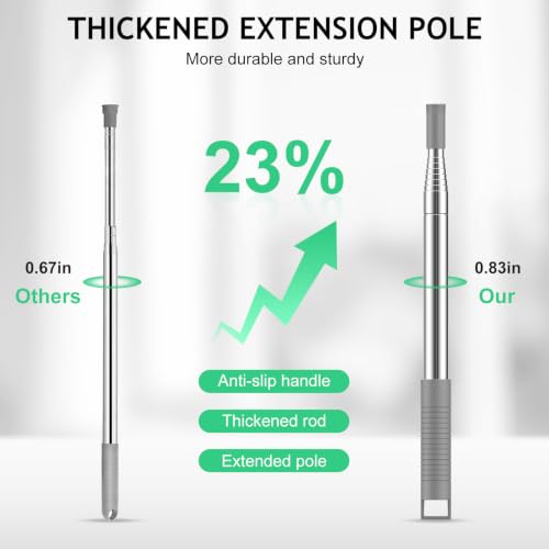 Extendable Microfiber Duster with 100-Inch Pole - Bendable & Washable