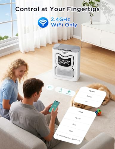 Pet Air Purifier for Large Rooms with H13 HEPA and Washable Pre-filter