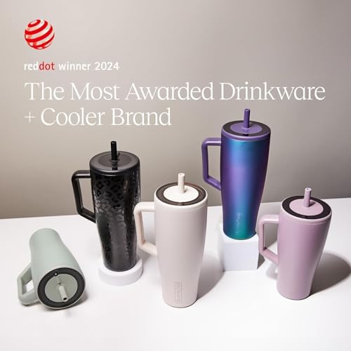 40 oz Leakproof Insulated Stainless Steel Tumbler with Handle & Straw