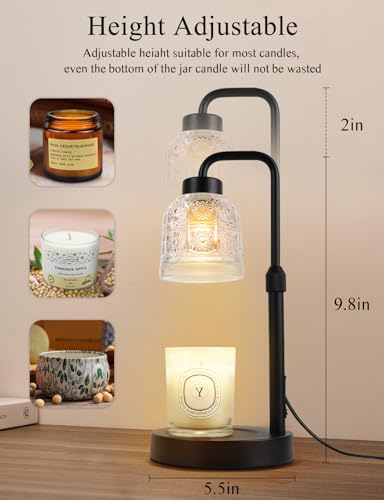 Dimmable Candle Warmer Lamp with Timer & Adjustable Brightness