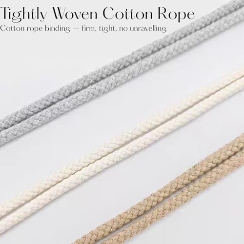 Minimalist Wooden Ring Curtain Tiebacks with Tassels - 2 Pack