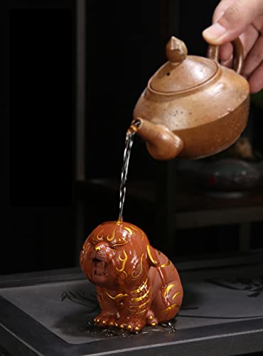 Hoobar Turtle Ceramic Tea Pet - Lucky Yixing Zisha Tea Accessories for Tea Fans