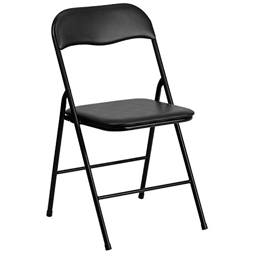 5-Piece Folding Card Table and Chair Set - Portable Event Seating, Black