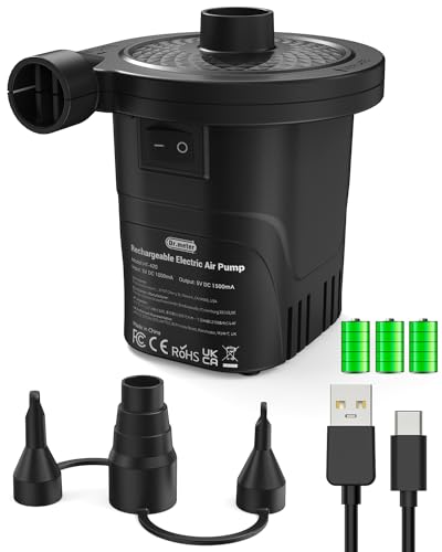 4000mAh Rechargeable Portable Air Pump for Inflatables & Air Mattresses