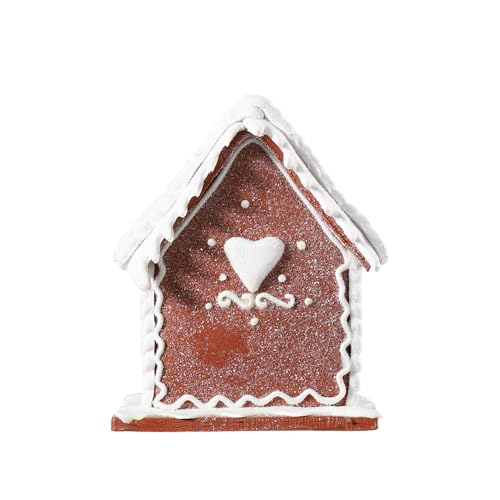 Lit LED Clay Dough Gingerbread House Tabletop Christmas Decoration