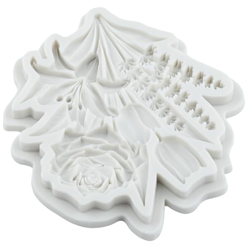 QDMOLDS Flower Silicone Mold Lavender Tulip Rose Lily - Style I