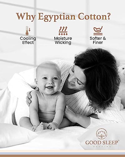 1000 Thread Count Egyptian Cotton Pillowcases - Set of 4, Standard Size