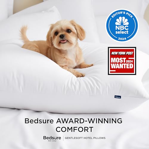 Bedsure Queen Size Bed Pillows Set of 2 - Soft Down Alternative Hotel Collection