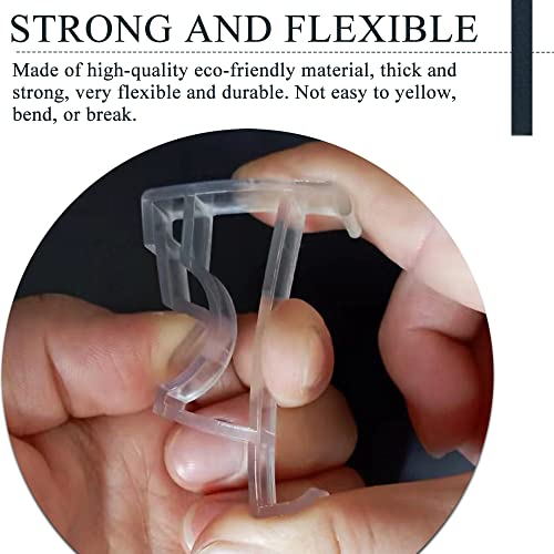 2-Inch Clear Valance Clips for Wood and Faux Wood Blinds - 12 Pack