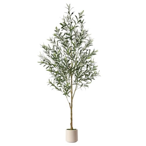 6FT Faux Olive Tree with Fruits - Lifelike Indoor Home Decor