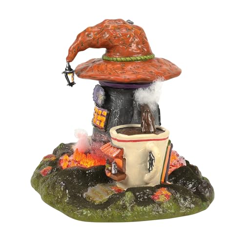Halloween Village Lit Coffee Shop Building & Figurine Set - USB Powered
