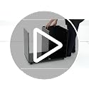 5-Drawer Mobile File Cabinet & Printer Stand with Adjustable Shelf, Black