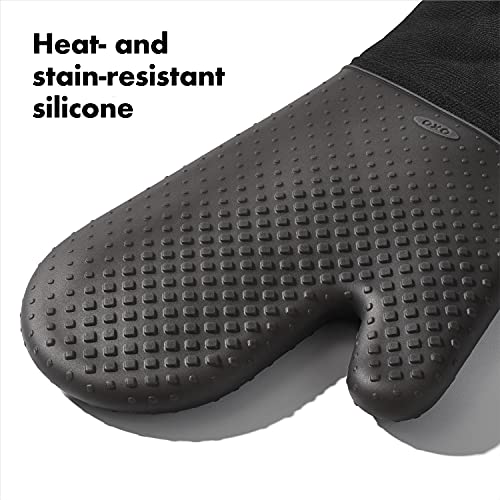 13-Inch Silicone Oven Mitt - Heat-Resistant Non-Slip Kitchen Glove
