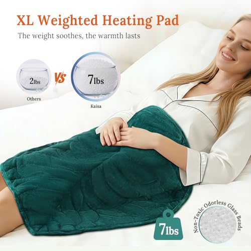 Weighted Heating Blanket 7 lbs - Extra Large Heated Pad 26" x 35"