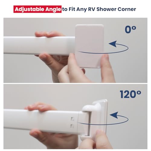 Adjustable RV Shower Corner Storage Bar - 3 Pack Aluminum Travel Organizer